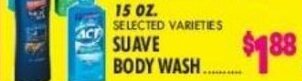 Miners County Market 15 oz. Suave Body Wash offer