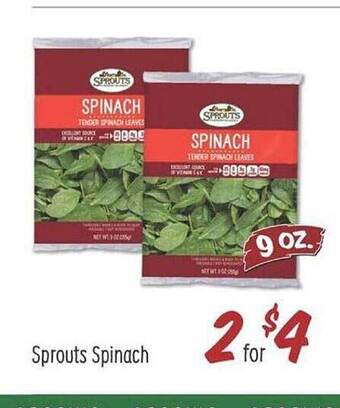Sprouts Farmers Market Sprouts Spinach offer