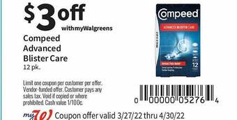Walgreens Compeed Advanced Blister Care offer