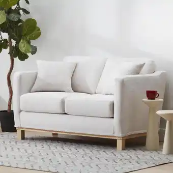 Walmart Gap Home Upholstered Wood Base Loveseat, Multiple Colors offer