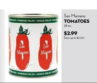 Bristol Farms San Marzano Tomatoes offer
