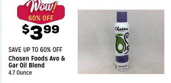 Grocery Outlet Chosen Foods Avo & Gar Oil Blend offer