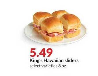 Hy-Vee Kings Hawaiian Sliders offer