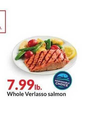 Hy-Vee Whole Verlasso Salmon offer