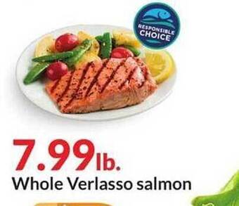 Hy-Vee Whole Verlasso Salmon offer