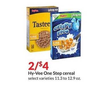Hy-Vee Hyvee One Step Cereal offer