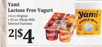 Rosauers Yami Lactose Free Yogurt offer