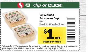 Safeway Belgioioso Parmesan Cup offer