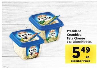 Safeway President Crumbled Feta Cheese offer