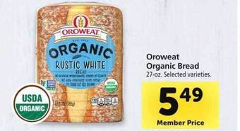 Safeway Oroweat Organic Bread offer