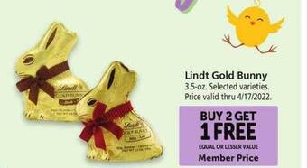 Safeway Lindt Gold Bunny offer