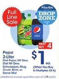 Price Rite Pepsi 2-liter offer