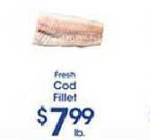 Price Rite Fresh Cod Fillet offer