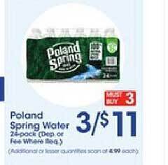 Price Rite Poland Spring Water offer