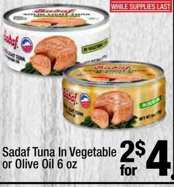 Super King Markets Sadaf Tuna In Vegetable Or Olive Oil offer