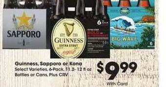 Ralphs Guinness Sapporo Or Kona offer