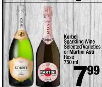 Super King Markets Korbel Sparkling Wine Or Martini Asti Rose offer