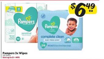 Winn Dixie Pampers 3x Wipes offer
