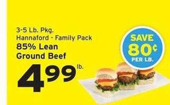 Hannaford Hannaford Family Pack 85% Lean Ground Beef offer
