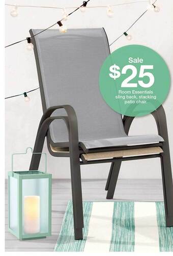 Target Room Essentials Sling Back Stacking Patio Chair offer
