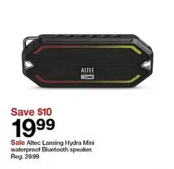Target Altec Lansing Hydra Mini Waterproof Bluetooth Speaker offer