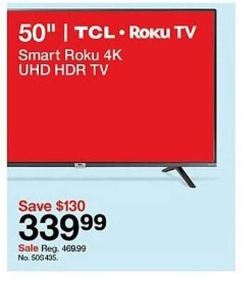 Target Tcl Roku Tv 50 offer
