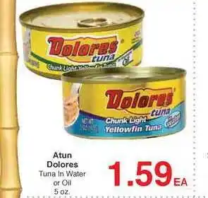 Atun Dolores Tuna In Water Or Oil