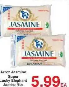 Arteagas Food Center Arroz Jasmine Super Lucky Elephant Jasmine Rice offer