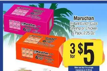 Big Saver Foods Maruchan Instant Lunch Cups Shrimp Or Chicken offer