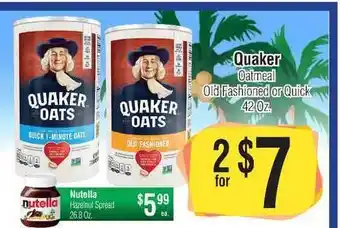 Quaker Oatmeal Old Fashioned Or Quick