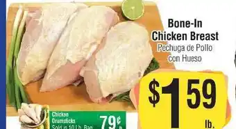 Big Saver Foods Bone-In Chicken Breast Pechuga De Pollo Con Hueso offer