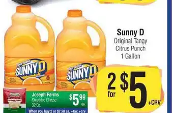 Sunny D Original Tangy Citrus Punch 1 Gallon