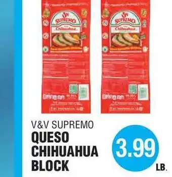 Carnicerias Jimenez V&V Supremo Queso Chihuahua Block offer