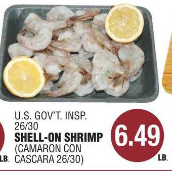 Carnicerias Jimenez Shell-On Shrimp offer