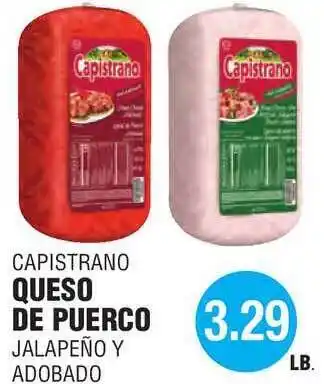 Carnicerias Jimenez Capistrano Queso De Puerco Jalapeno Y Adobado offer