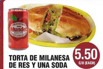 Carnicerias Jimenez Torta De Milanesa De Res Y Una Soda offer
