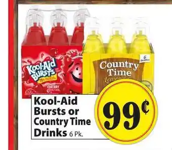 Food Giant Kool-Aid Bursts Or Country Time Drinks offer