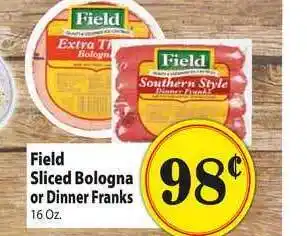 Field Sliced Bologna Or Dinner Franks