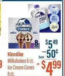 Remke Klondike Milkshakes , Ice Cream Cones offer