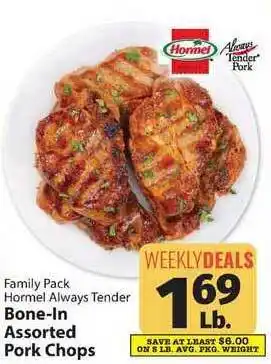 IGA Family Pack Hormel Always Tender Bone-In Assorted Pork Chops offer