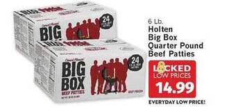 IGA Holten Big Box Quarter Pound Beef Patties offer