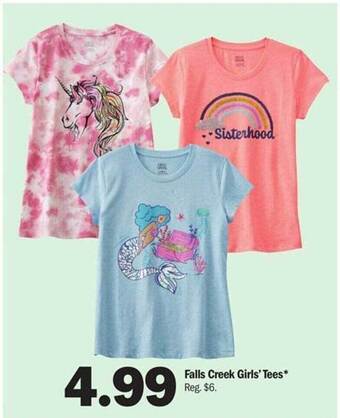 Meijer Falls Creek Girls' Tees offer