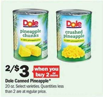 Meijer Dole Canned Pineapple offer