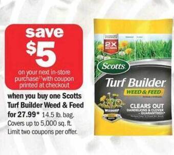 Meijer Scotts Turf Builder Weed & Feed offer