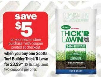Meijer Scotts Turf Builder Thick'r Lawn offer