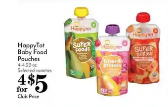 Pavilions Happyot Baby Food Pouches offer