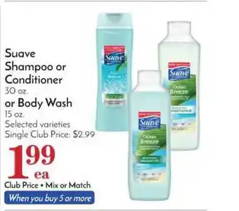 Pavilions Suave Shampoo Or Conditioner Or Body Wash offer