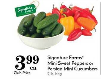 Pavilions Signature Farms Mini Sweet Peppers Or Persian Mini Cucumbers offer