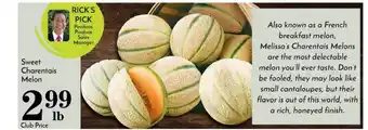 Pavilions Sweet Charentais Melon offer