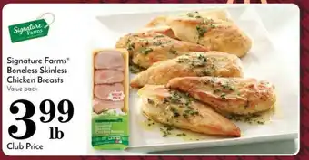 Pavilions Signature Farms Boneless Skinless Chicken Breasts offer